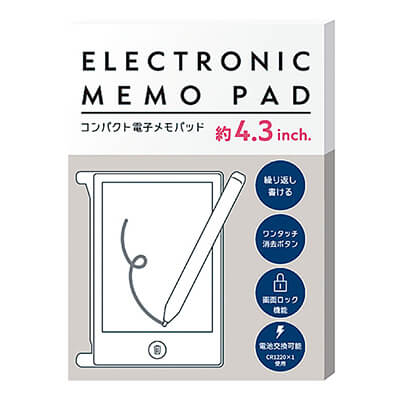 コンパクト電子メモパッド4.3インチ