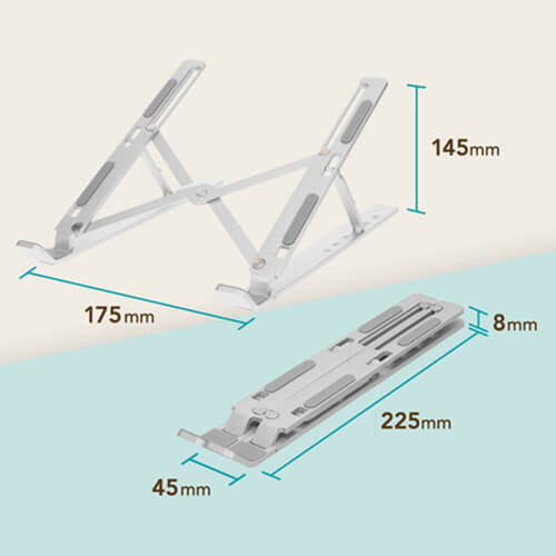Owltech 6段階角度調整可能な折り畳み式ノートPCスタンド