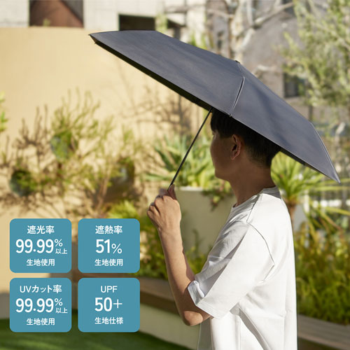 ライトウェイト遮光折り傘(晴雨兼用)