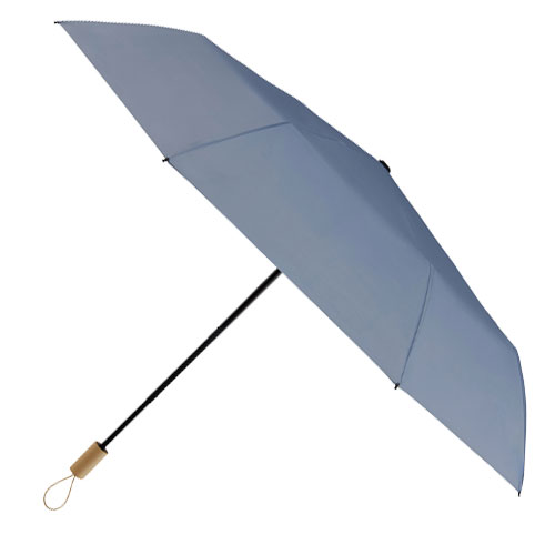 ウッドハンドル遮光耐風折り傘(晴雨兼用)