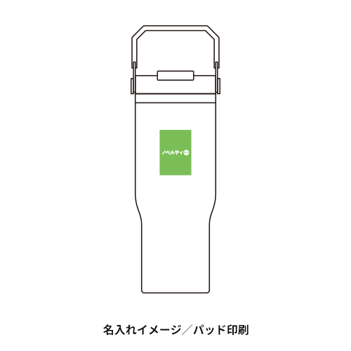 アンサンブル ハンドル付き真空二重2WAYタンブラー(ストロー付き)