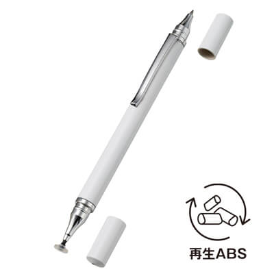 ボールペン付クリアディスク型タッチペン(再生ABS)