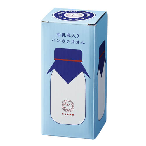 牛乳瓶入りハンカチタオル