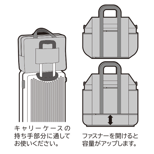 markable 3WAY大容量キャリーオンバッグ