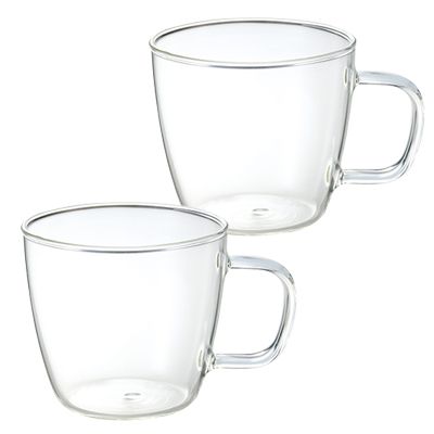 ノベルティネット 販促品 記念品の制作 名入れ 耐熱ガラスマグカップ2個組