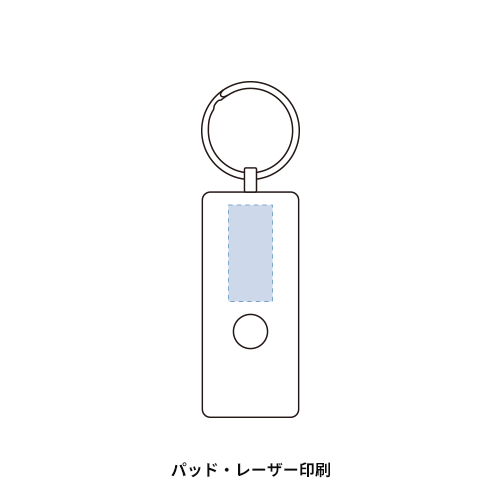 LED３灯フラットライトキーホルダー