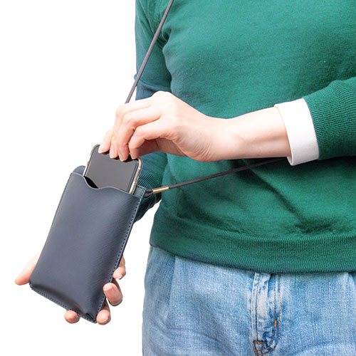 PREMO リサイクルレザー スマホショルダーポーチ