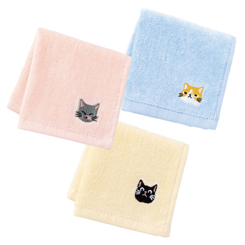 猫日和 刺繍タオル