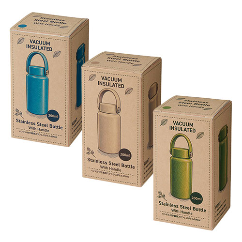 ハンドル付き真空ステンレスボトル２００ｍｌ１本