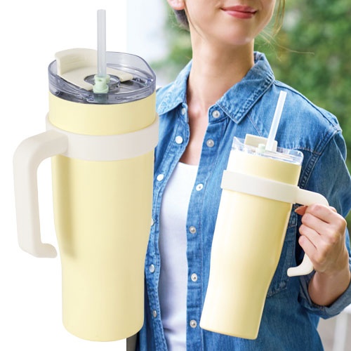 超大容量真空ステンレス取っ手付きタンブラー1.2L