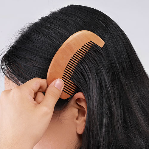 ナチュラルウッド・コンパクトコーム(ジッパーケース入り)