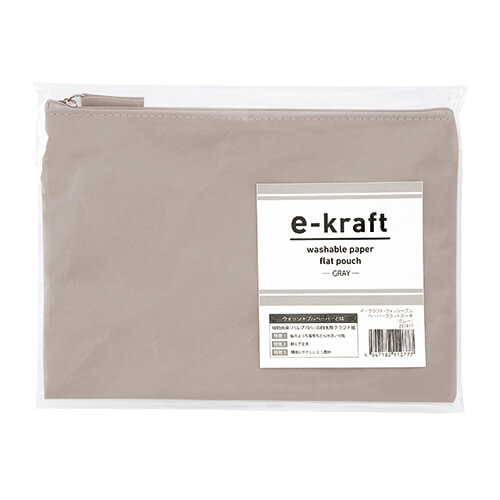 イークラフト・ウォッシャブルペーパーフラットポーチ