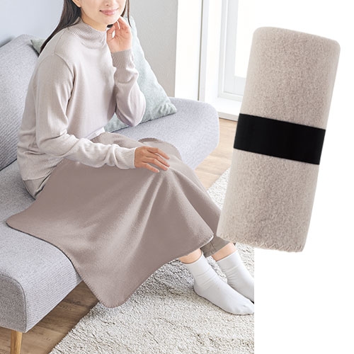 ベルト付きフリースブランケット