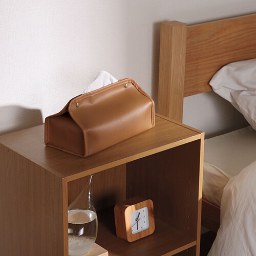 レザー調ティッシュケース