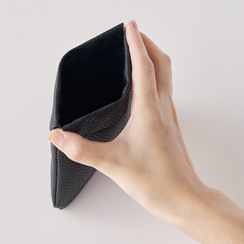 カラモ レザー調バネ式ミニポーチ