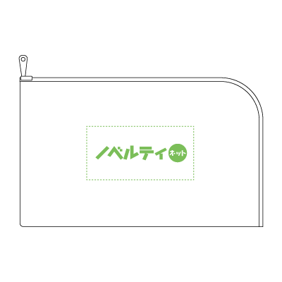 カラモ レザー調Ｌ字ファスナーポーチ