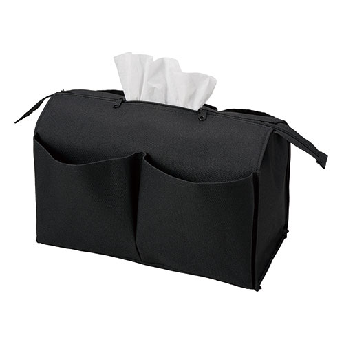 カラモ ポケット付き二段ボックスティッシュケース