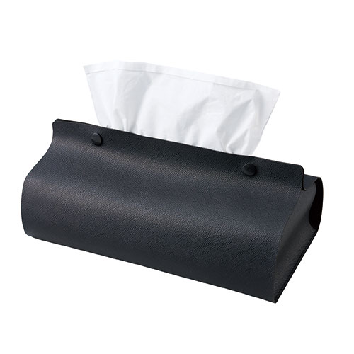 カラモ レザー調ボックスティッシュケース