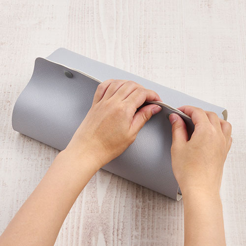 カラモ レザー調ボックスティッシュケース