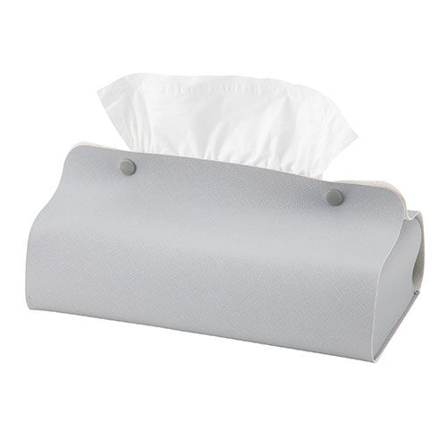 カラモ レザー調ボックスティッシュケース