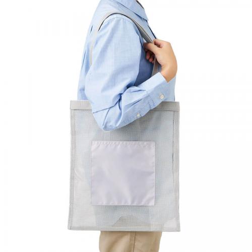 メッシュフラットトート