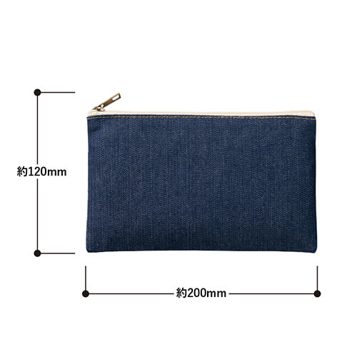 デニムフラットポーチ(S)