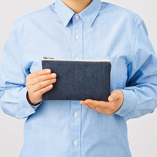 デニムフラットポーチ(S)