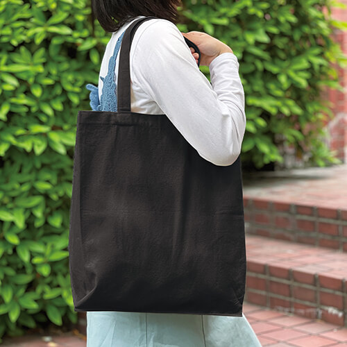 ライトキャンバス横マチトート