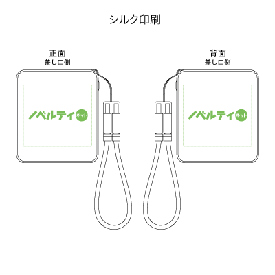 PD急速充電コードストラップ付モバイルチャージャー5000（全面印刷対応）