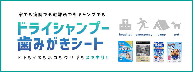 ドライシャンプー＆歯みがきシート